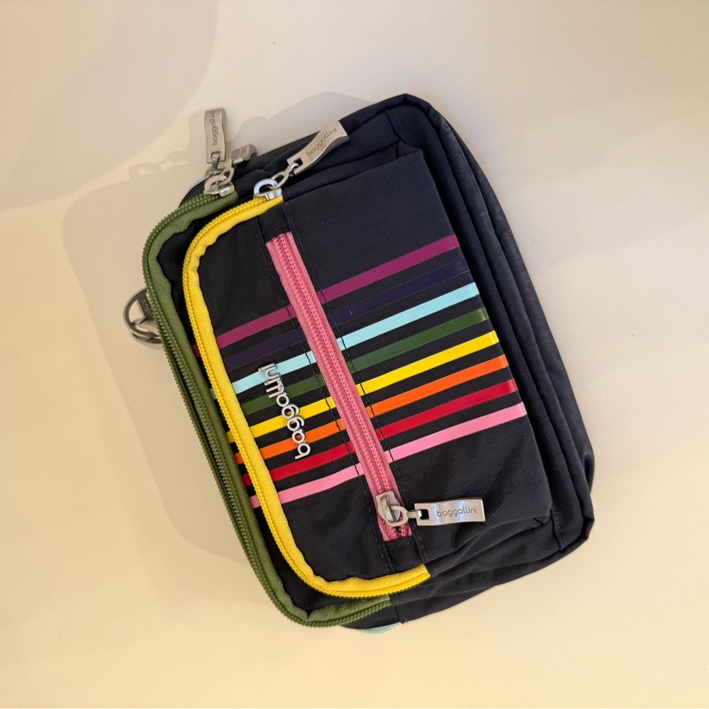 Baggalini Striped Crossbody Bag - Multicolor